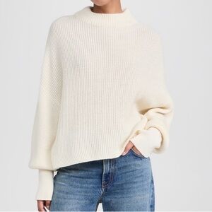 Closed Funnel Neck Cropped Sweater